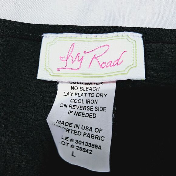 Ivy Road Womens Blouse Black Size Large Polyester Blend Cold Shoulder Pullover - Picture 5 of 12